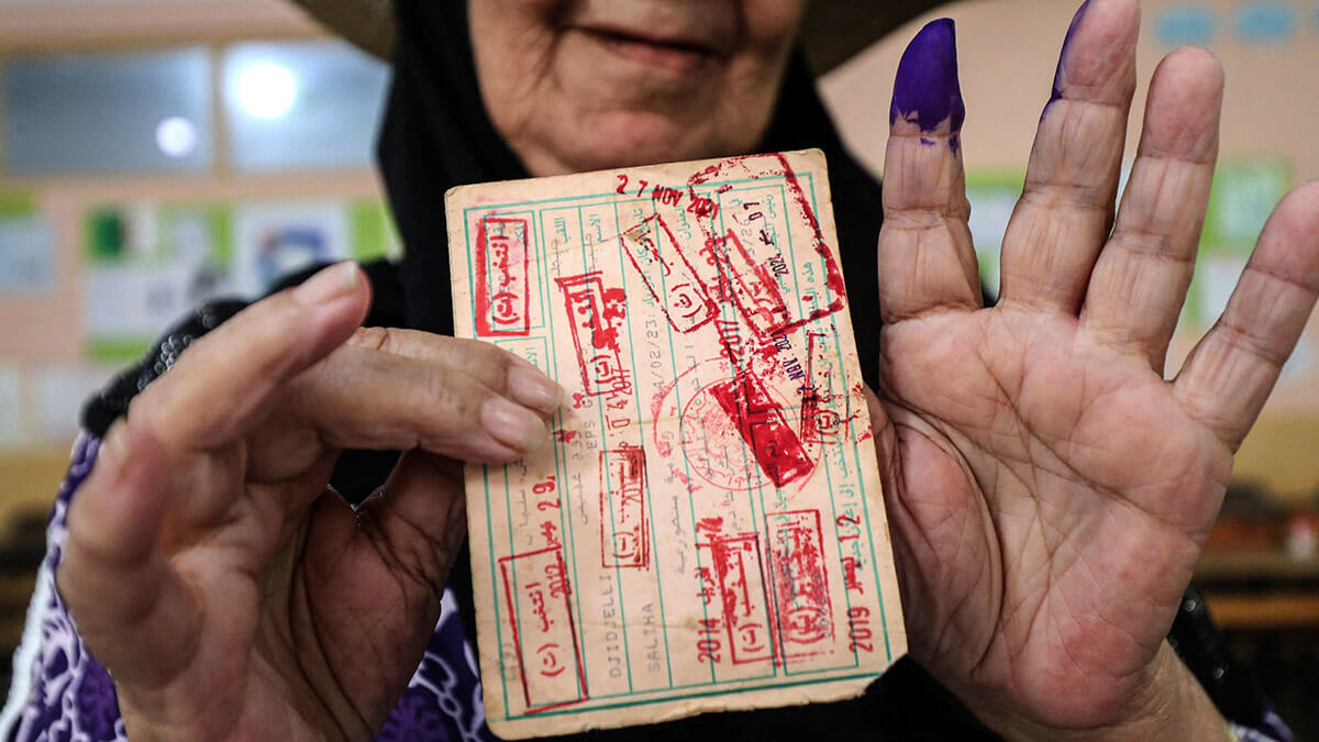 Alrededor de 24 millones de argelinos estaban llamados a votar el 7 de septiembre - PHOTO/AFP