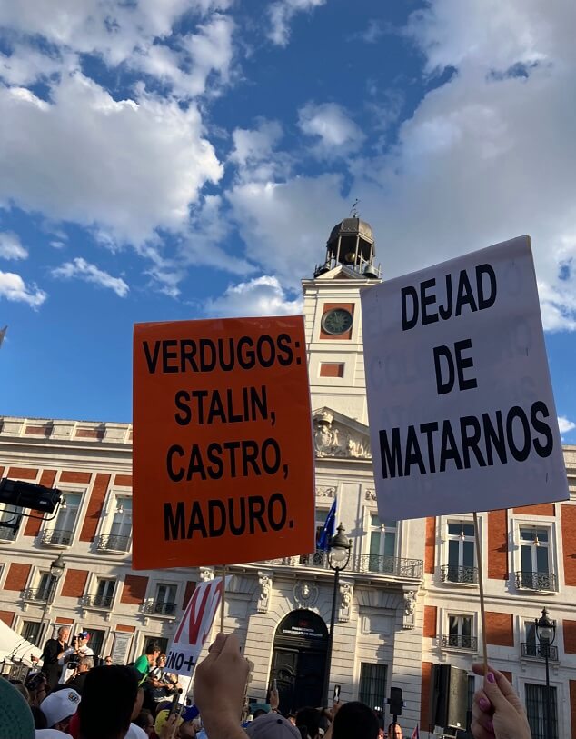 Manifestación en Madrid contra el régimen de Venezuela 