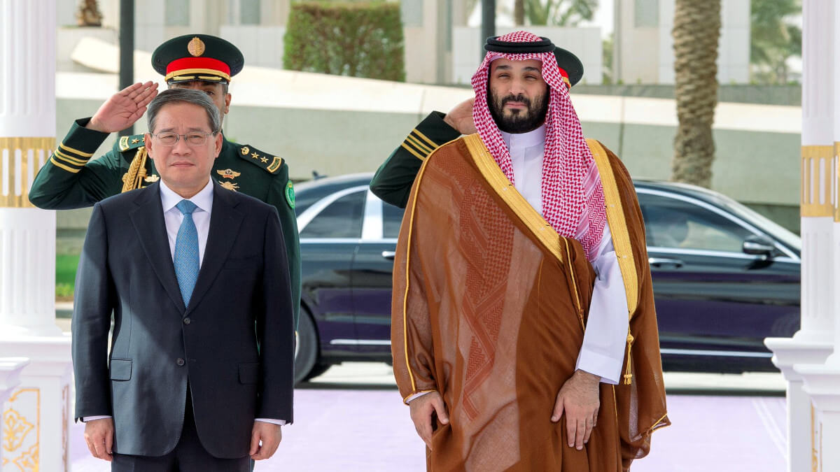 Su Alteza Real el príncipe heredero Mohamed bin Salman celebra una ceremonia oficial de recepción del primer ministro del Consejo de Estado de la República Popular China, Su Excelencia Li Qiang – PHOTO/REDES SOCIALES