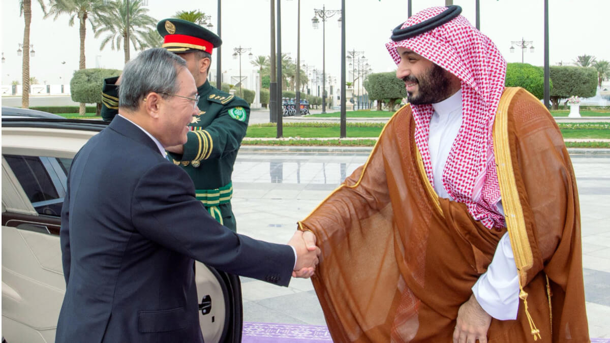Su Alteza Real el príncipe heredero Mohamed bin Salman celebra una ceremonia oficial de recepción del primer ministro del Consejo de Estado de la República Popular China, Su Excelencia Li Qiang – PHOTO/REDES SOCIALES