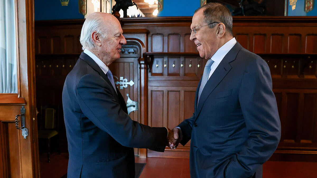 El ministro de Asuntos Exteriores ruso, Sergei Lavrov, se reúne con el enviado de la ONU para el Sáhara Occidental, Staffan de Mistura, en Moscú - PHOTO/ Russian Foreign Ministry