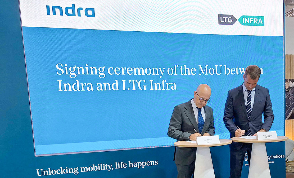 Firma Indra y LTG Infra