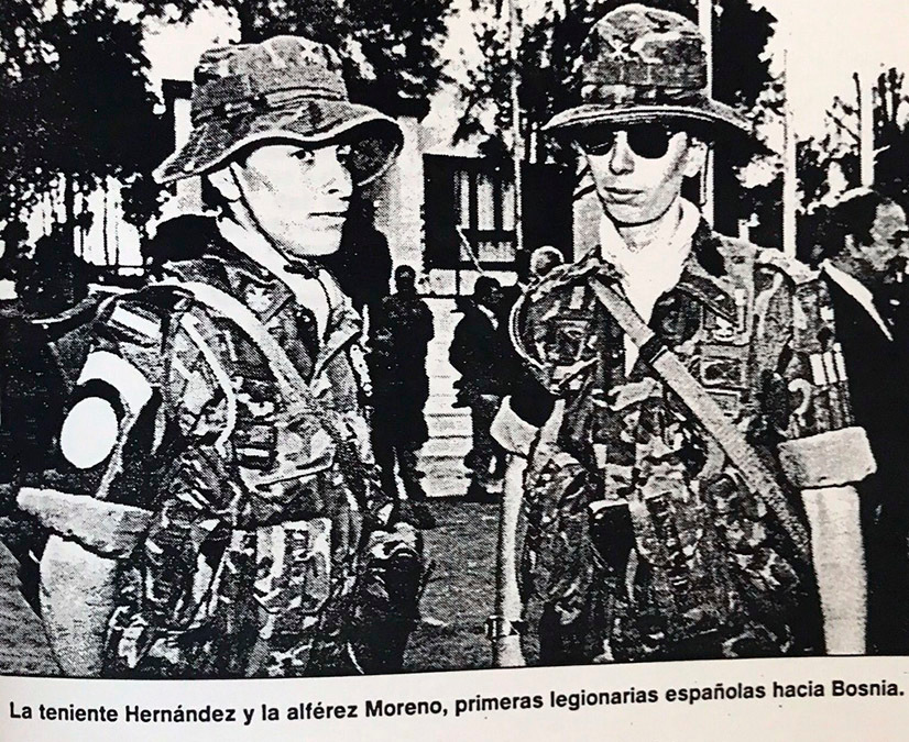 La teniente Hernández y la alférez Moreno, primeras legionarias españolas hacia Bosnia