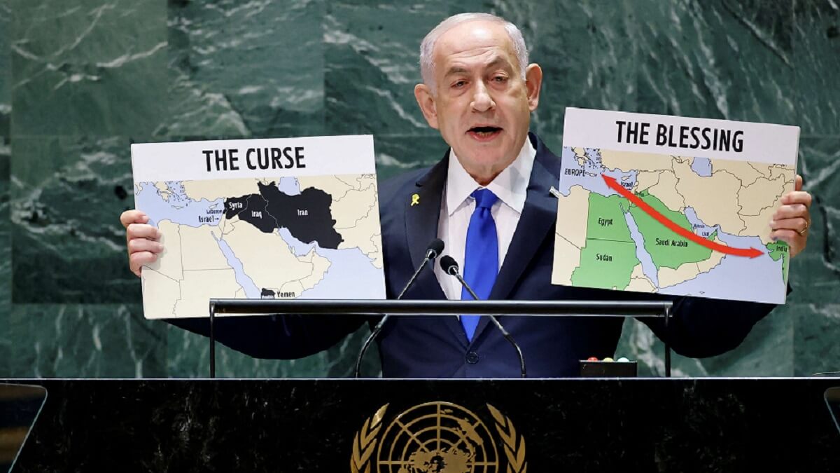 Benjamín Netanyahu en la sede de la ONU - PHOTO/REUTERS/EDUARDO MUÑOZ