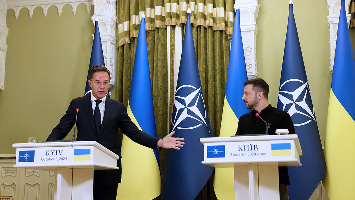 En su primera intervención pública, Rutte ha dado a conocer sus tres prioridades, una de las cuales es mantener el apoyo de la OTAN a Ucrania para poder rechazar la invasión ilegal de las fuerzas de Rusia - PHOTO/NATO