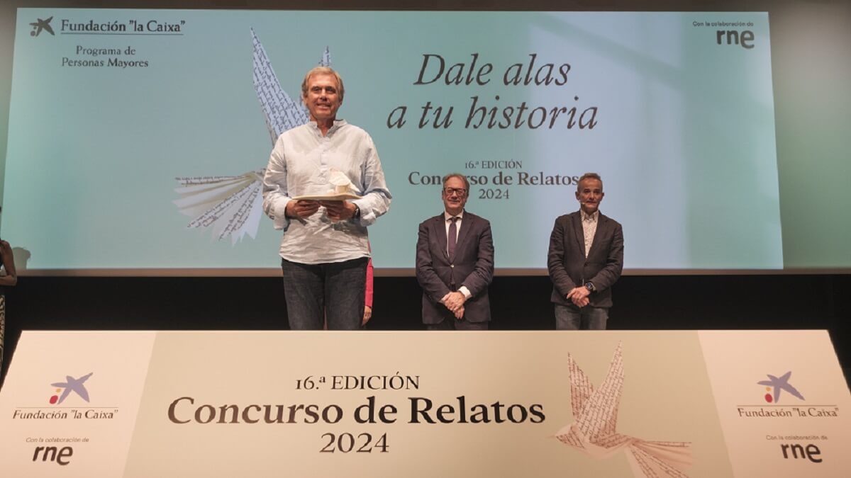 Salvador Santamaría, ganador en la categoría de podcast - © Fundación "la Caixa"
