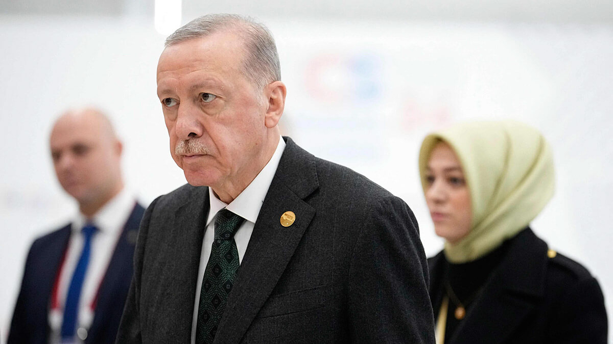 El presidente de Turquía, Recep Tayyip Erdogan, llega a la cumbre de los BRICS en Kazán el 24 de octubre de 2024 - AFP/ ALEXANDER ZEMLIANICHENKO