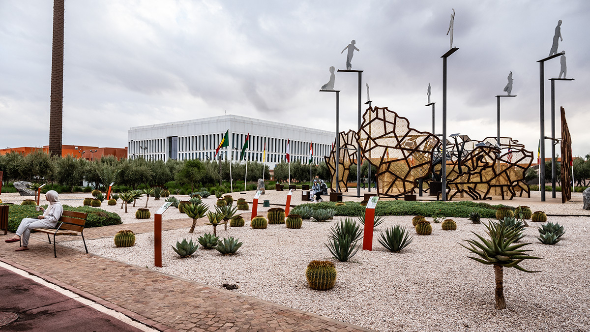 Algunas plantas de los jardines del campus de la Universidad Politécnica Mohamed VI de Marruecos - PHOTO/ATALAYAR