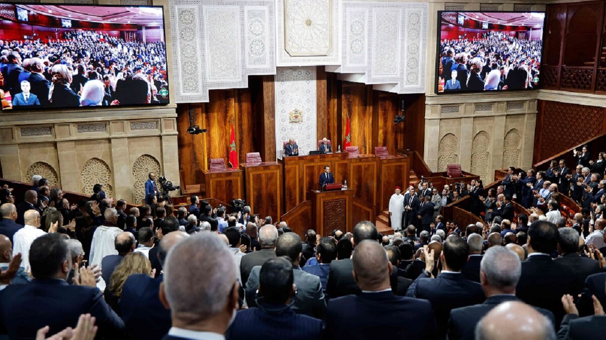 Discurso del presidente de Francia, Emmanuel Macron, en el Parlamento de Marruecos - PHOTO/POOL/AFP/LUDOVIC MARIN
