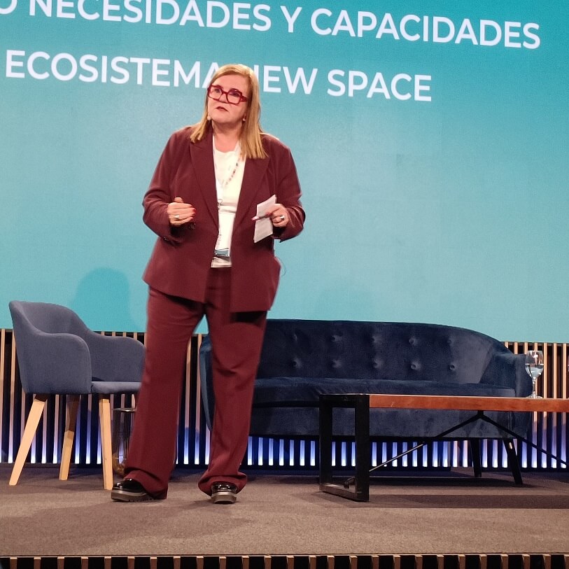 Teresa Riesgo, secretaria general de Innovación del Ministerio de Ciencia, Innovación y Universidades, clausuró la jornada destacando que el New Space español tiene un enorme potencial - PHOTO/JPons
