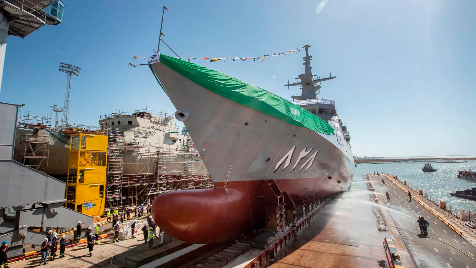 La industria de defensa naval encabezada por la empresa estatal Navantia tuvo en 2023 un volumen de negocio de 1.110 millones, gracias a las entregas de corbetas a la Marina Real de Arabia Saudí y los hitos alcanzados con Defensa - PHOTO/Navantia
