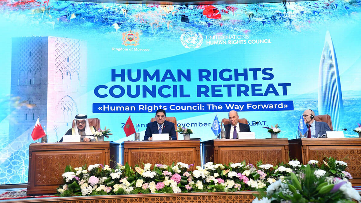 <p>Nasser Bourita recordó los esfuerzos constantes de Marruecos para llegar a un consenso sobre las normas básicas que rigen los mecanismos de trabajo del Consejo de Derechos Humanos - PHOTO/@MarocDiplomatie </p>