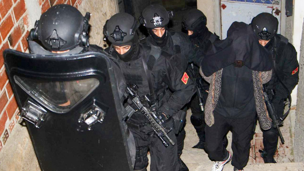 Nueve sospechosos activos entre Marruecos y España han sido detenidos, en una operación conjunta - PHOTO/ @DGSN_MAROC