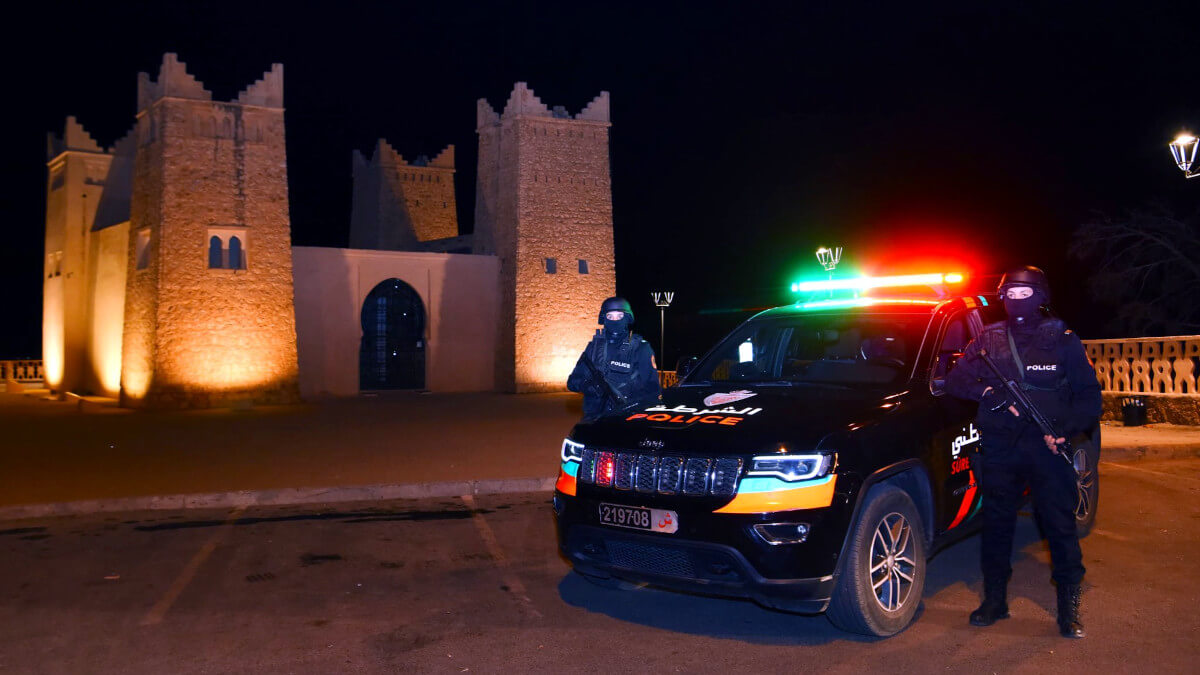 Patrulla de la Dirección General de Vigilancia Territorial (DGST) de Marruecos - PHOTO/@DGSN_MAROC
