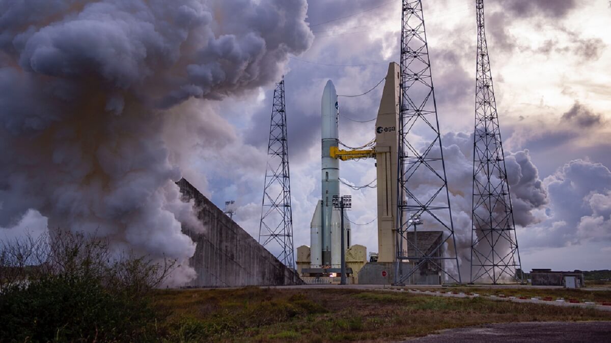 Los centenares de satélites Iris2 serán enviados al espacio de manera preferente por el nuevo lanzador europeo Ariane 6, siempre que demuestra su fiabilidad a partir de 2025 - PHOTO/ESA-M. Pedoussaut