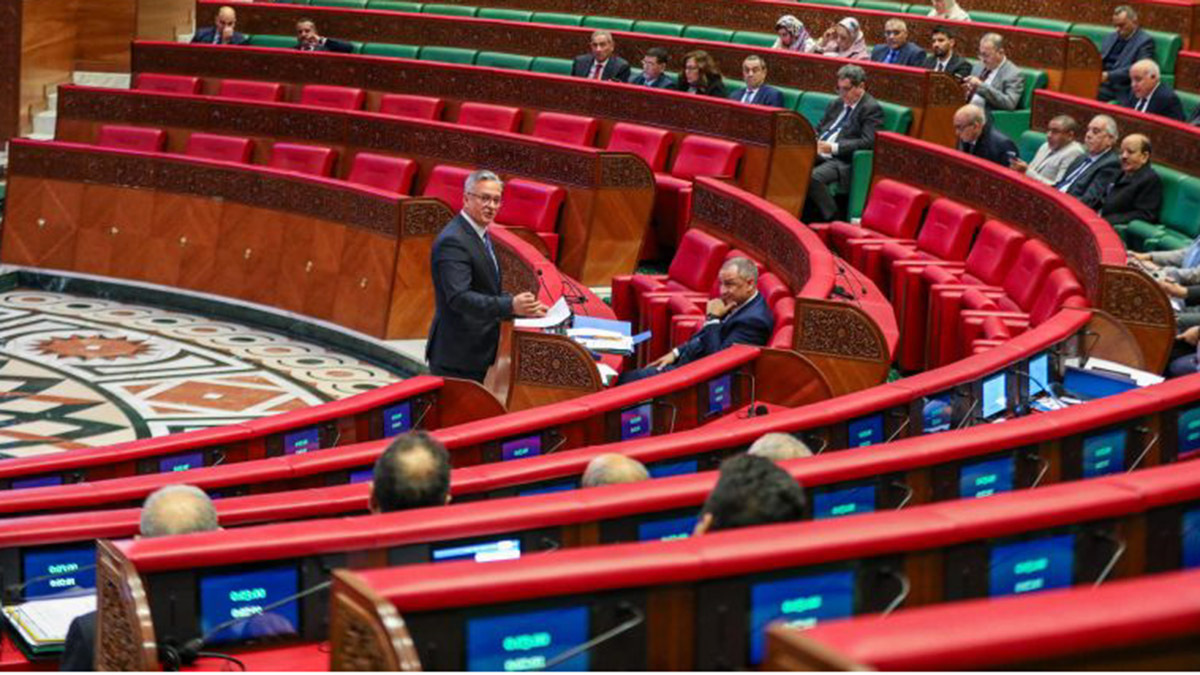 <p>Karim Zidane, ministro marroquí de Inversión, Convergencia y Evaluación de Políticas Públicas, en la sexta sesión de la Cámara de Consejeros - PHOTO/REDES SOCIALES</p>
