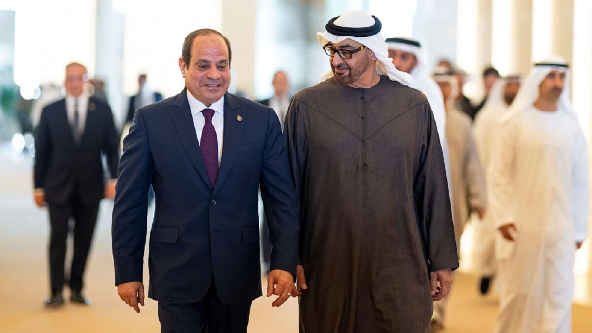 Abdel Fattah Al-Sisi y Mohamed Bin Zayed Al-Nahyan - PHOTO/UAE PRESIDENTIAL COURT/REUTERS/ARABICPHOTO