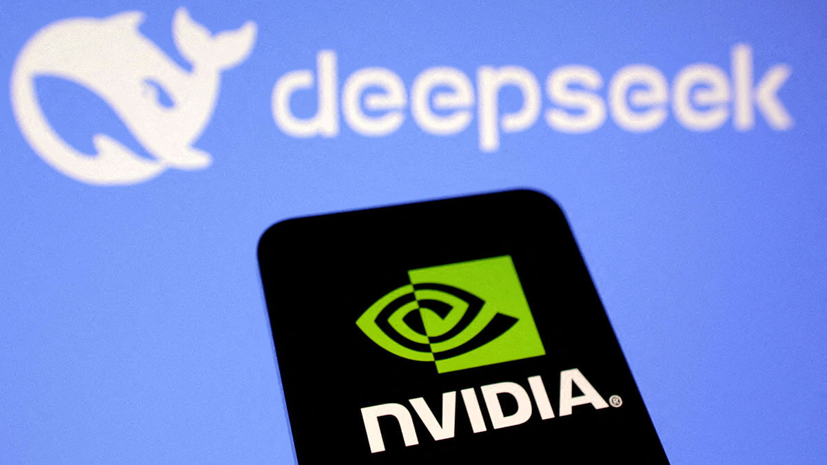<p>Logotipos de Nvidia y DeepSeek - REUTERS/ DADO RUVIC</p>