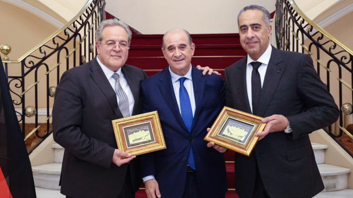 Abdellatif Hammouchi, Francisco Pardo Piqueras y Dieter Romann, en Madrid - PHOTO/ REDES SOCIALES
