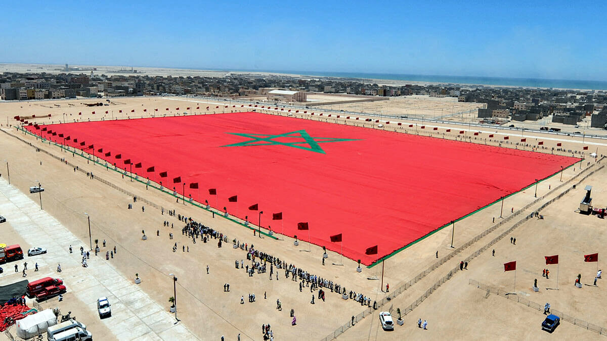 Bandera marroquí en la ciudad de Dajla - PHOTO/ARCHIVO