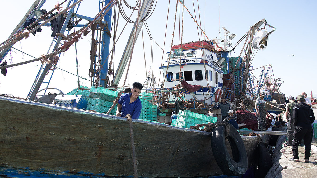 Barco pesquero en el puerto de Dajla, en la ciudad de Dajla, Marruecos - ATALAYAR/GUILLERMO LÓPEZ