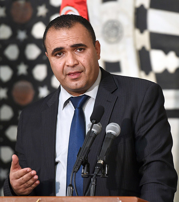 <p>El exportavoz del Ministerio del Interior tunecino, Mohamed Ali Aroui - PHOTO/ ARCHIVO</p>