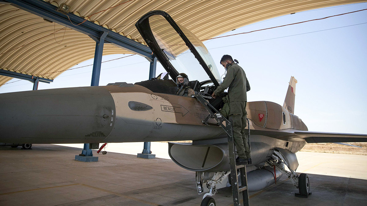 Un avión de combate F16 marroquí - AP/MOSAAB ELSHAMY