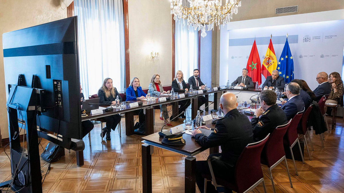 El ministro del Interior y su homólogo marroquí, Abdelouafi Laftit, han tratado, entre otros temas, el refuerzo de la seguridad bilateral de cara a la próxima cita mundialista - PHOTO/ Ministerio del Interior