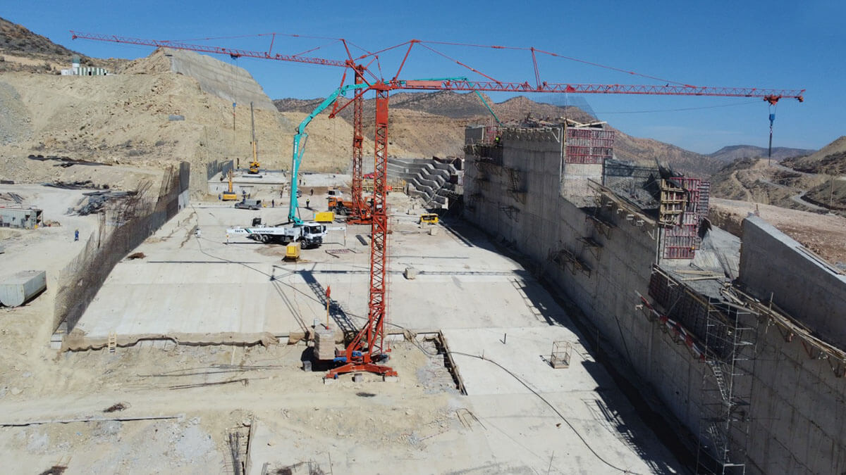 Obras de la presa de Tamri en Agadir, Marruecos cuya finalización se prevé llegue a principios de 2026 - PHOTO/MINISTERIO DE EQUIPAMIENTO Y AGUA DE MARRUECOS