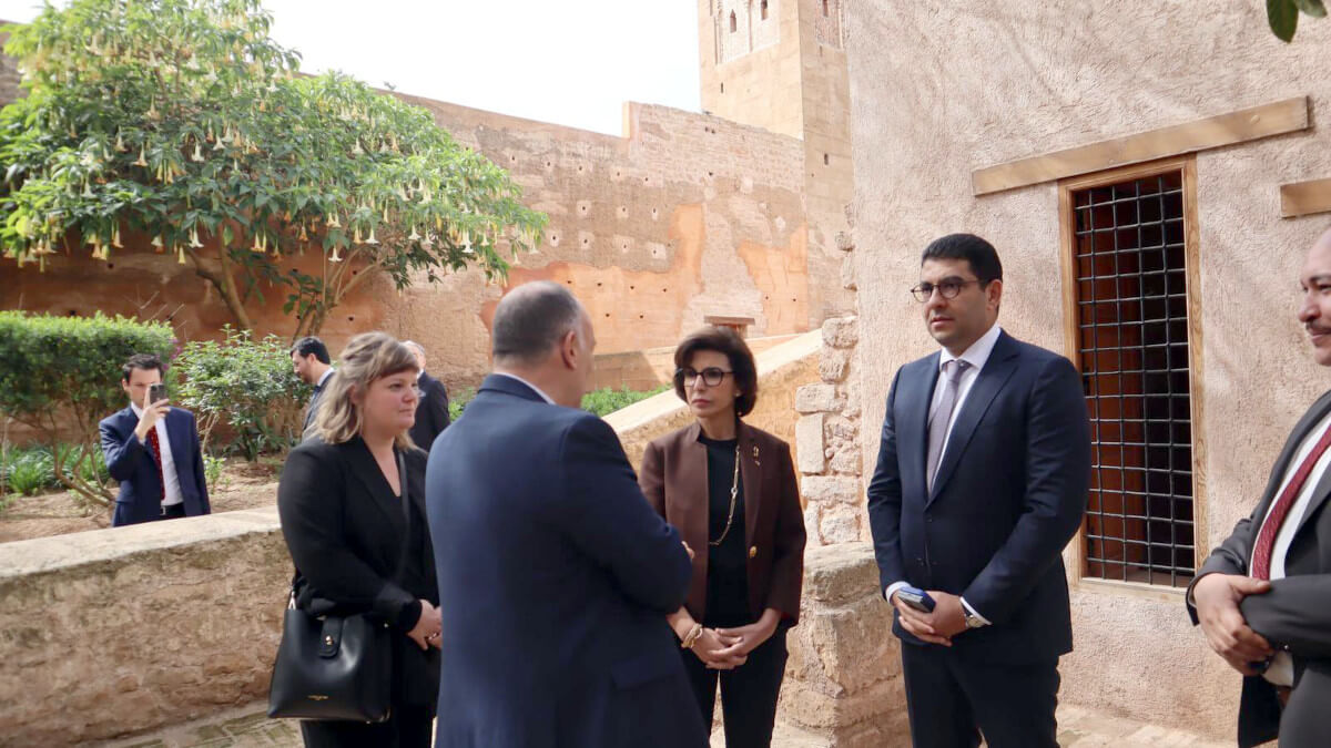 Rachida Dati, ministra de Cultura de Francia junto a Mohamed Mehdi Bensaid, ministro de Juventud, Cultura y Comunicación durante su visita a las ciudades marroquíes de Tarfaya, Dajla y El Aaiún - PHOTO/ @datirachida