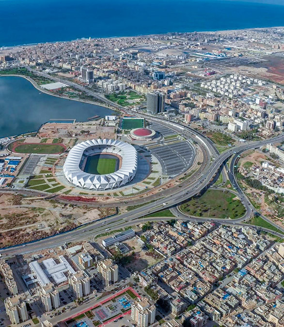 <p>Vista aérea del Estadio Internacional de Bengasi - PHOTO/REDES SOCIALES </p>