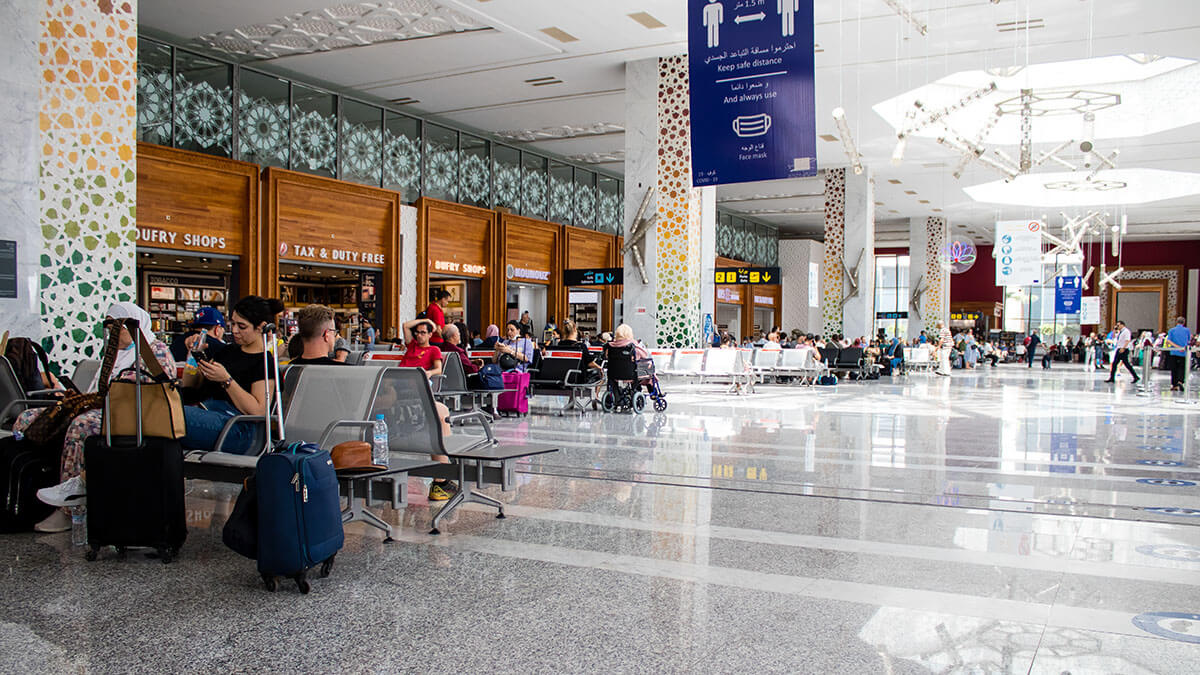 Interior del aeropuerto internacional de Fez, Marruecos - <a data-cke-saved-href="https://depositphotos.com/es/?/" href="https://depositphotos.com/es/?/">Depositphotos</a>