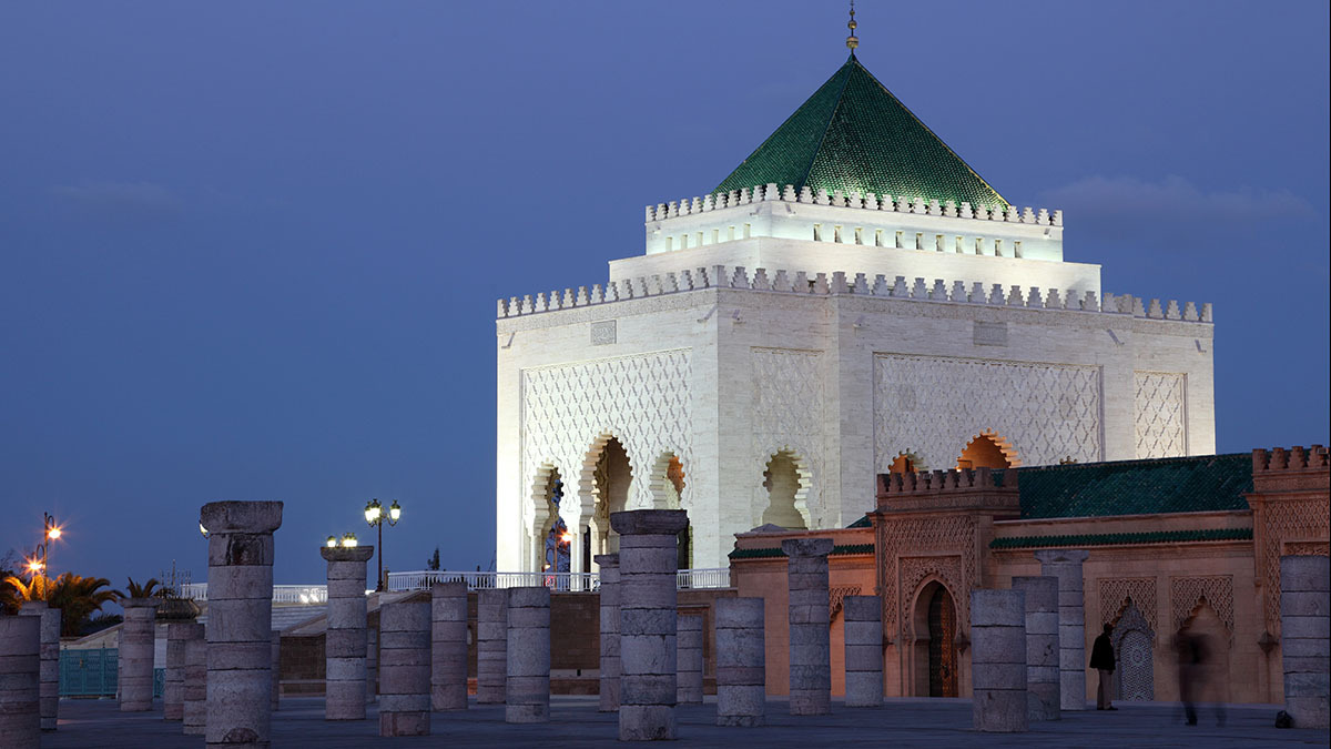 Mausoleo de Mohamed V en Rabat, Marruecos - <a  data-cke-saved-href="https://depositphotos.com/es/?/" href="https://depositphotos.com/es/?/">Depositphotos</a>