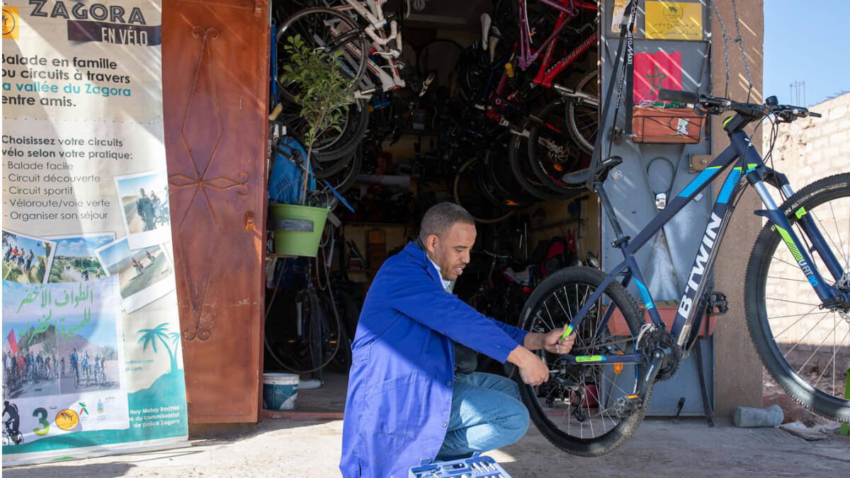 Trabajadores realizando programas de la Fundación Mohammed VI para la Reinserción de Reclusos - PHOTO/ FUNDACIÓN MOHAMMED VI