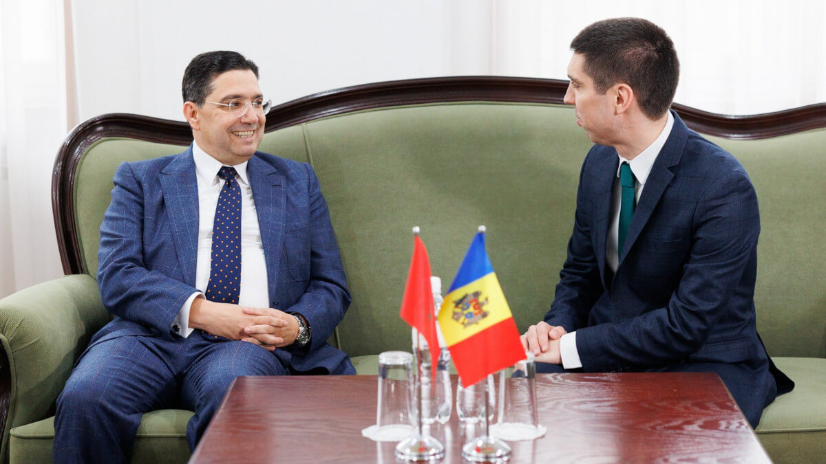 El Ministro de Asuntos Exteriores, Nasser Bourita, se reúne en Chisináu con el Viceprimer Ministro y Ministro de Asuntos Exteriores de la República de Moldavia, Mihai Popșoi - PHOTO/X/@Marocdiplo_EN