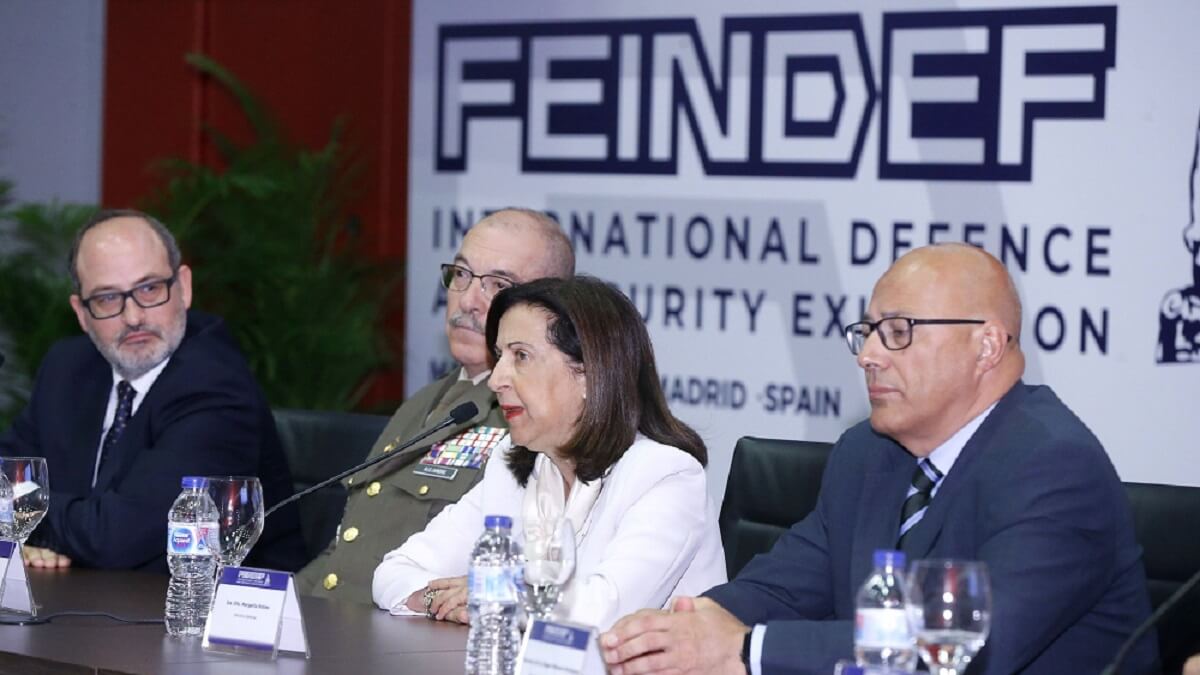 En 2021 nació el primer Salón FEINDEF, con el general de Ejército Fernando Alejandre de JEMAD, Ángel Olivares en la Secretaría de Estado Defensa y el teniente general Juan Manuel García Montaño en la DGAM - PHOTO/MDE-Ricardo Pérez