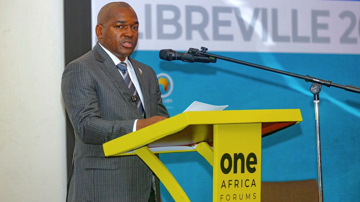 Ulrich Manfoumbi-Manfoumbi, ministro Transportes, de la Marina y Logística de Gabón - PHOTO/OPRAG