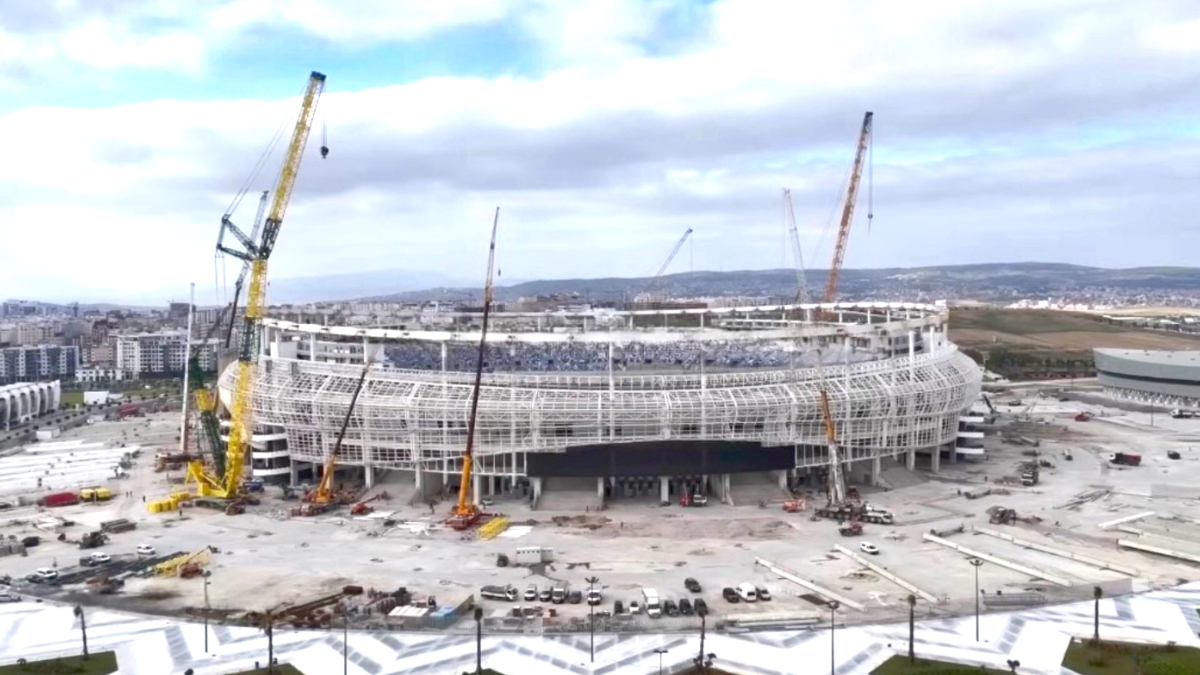 Obras del estadio Ibn Battuta de Tánger, Marruecos - PHOTO/AFCON