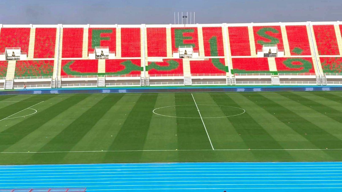 Gradas del Grand Stade de Fès en Fez, Marruecos - PHOTO/AFCON