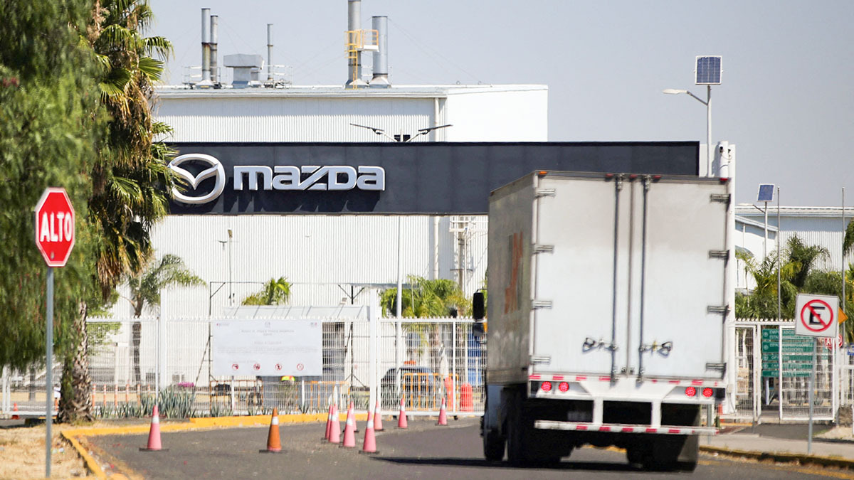 Vista de una entrada al Complejo Mazda Salamanca, en Salamanca, Guanajuato, México - REUTERS/ SERGIO MALDONADO