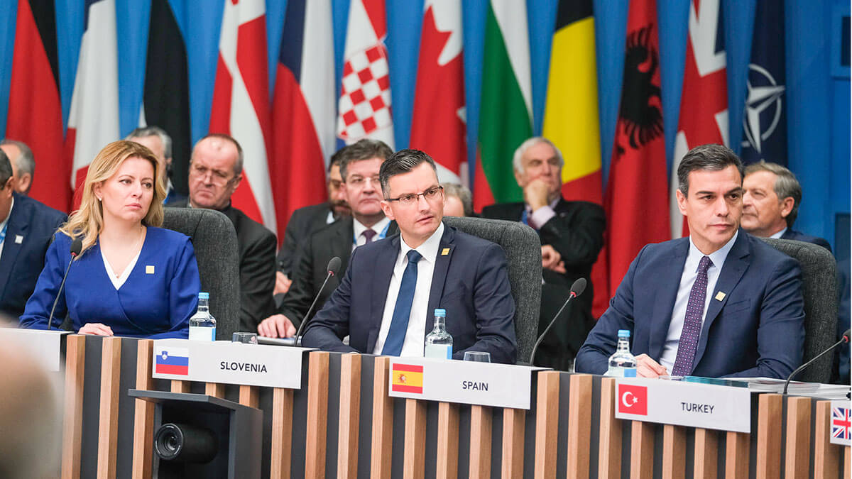 El presidente Sánchez estuvo presente en la cumbre de la OTAN en Londres de finales de 2019, a la que asistió Donald Trump como el entonces presidente de Estados Unidos - PHOTO/NATO