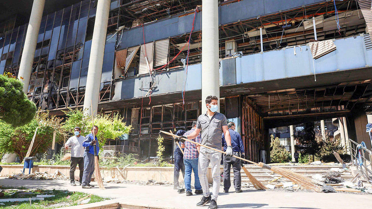 Edificio de la Radiodifusión de la República Islámica de Irán (IRIB), gravemente dañado tras ser alcanzado unos días antes por un ataque israelí en Teherán, el 19 de junio de 2025 - PHOTO/ Radiodifusión de la República Islámica de Irán (IRIB)