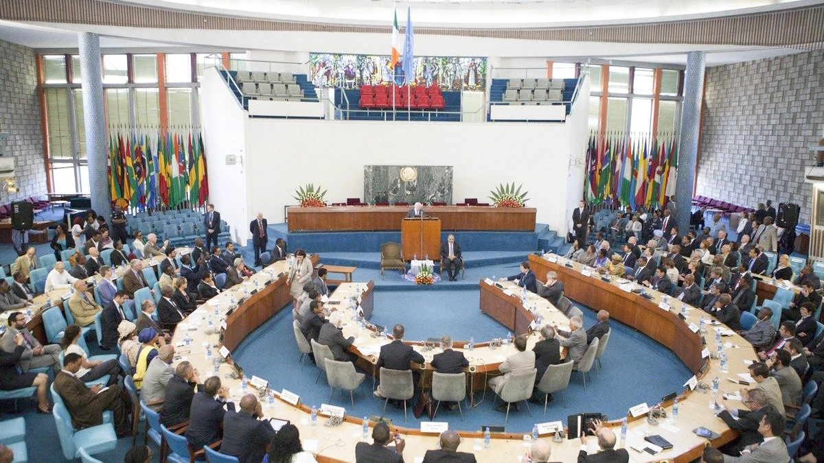 <p>Fotografía de archivo, Comisión Económica de las Naciones Unidas para África, en el Salón de África de Addis Abeba - PHOTO/ARCHIVO </p>