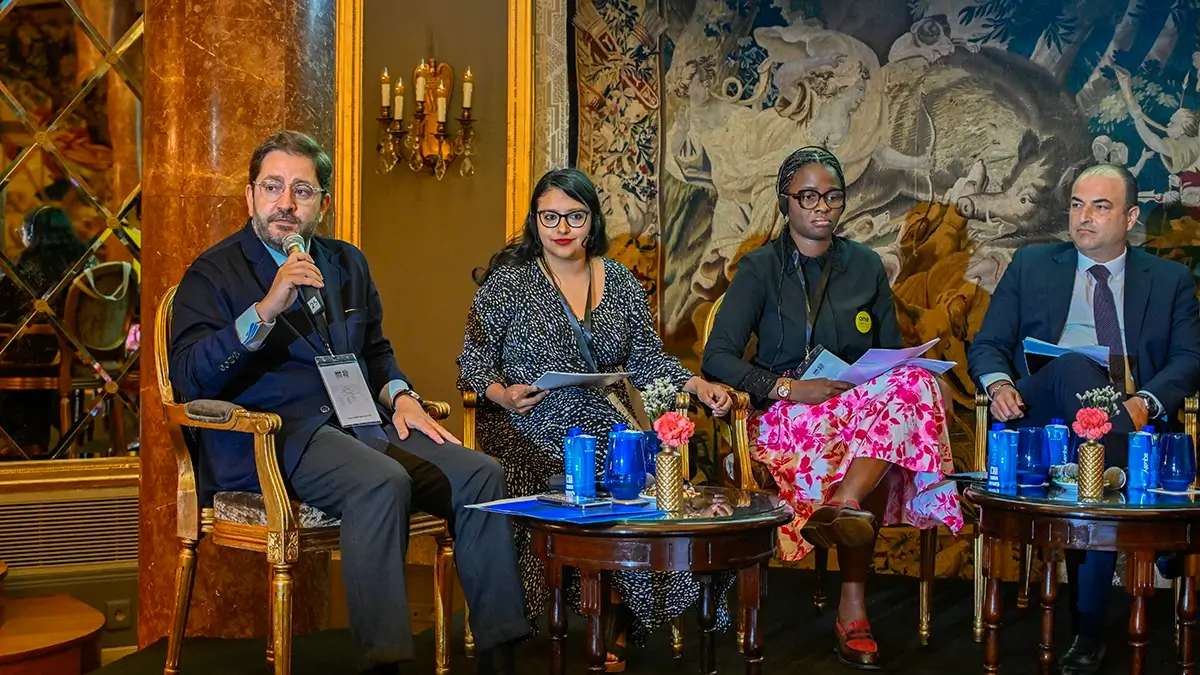 Manuel Muñiz, durante su intervención en la mesa dedicada a la juventud - PHOTO/Gema López