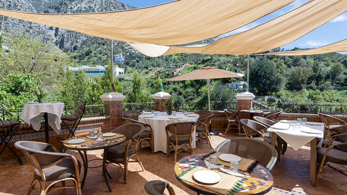 <p>Restaurante Triana, en Chefchaouen - ATALAYAR/GUILLERMO LÓPEZ</p>