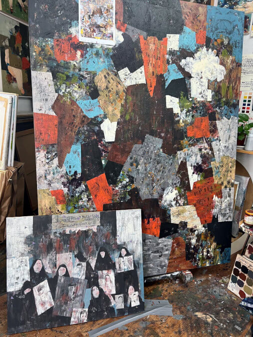 Cuadro de la Torre de Babel del artista iraquí, Hanoos Hanoos - PHOTO/ATALAYAR