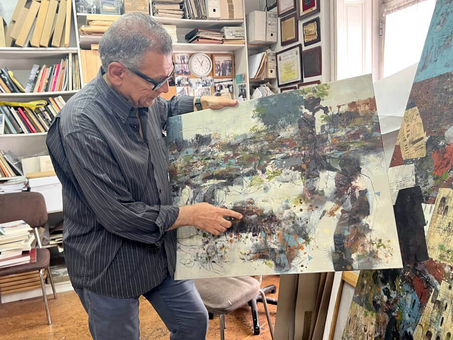 Hanoos Hanoos, pintor iraquí - PHOTO/ATALAYAR