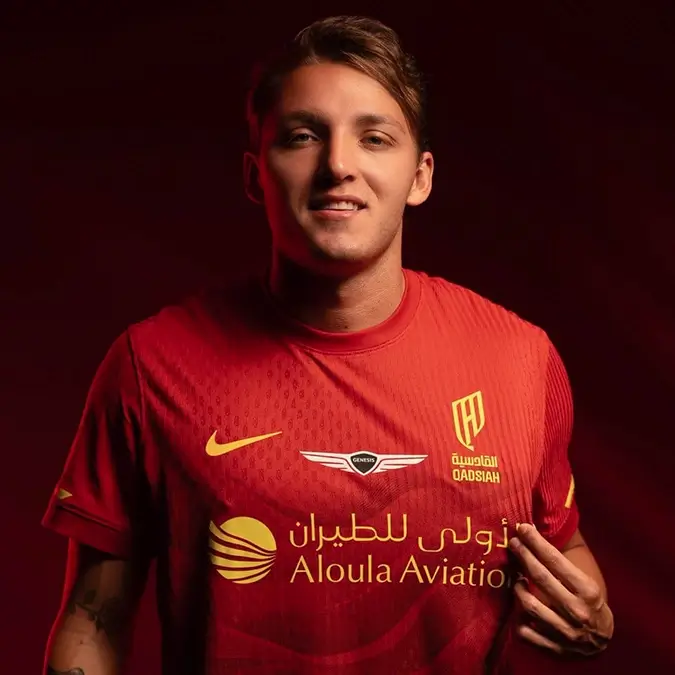 El jugador italo-argentino Mateo Retegui, fichaje esterella del Al-Qadsiah, que pagó 68,25 millones de euros al Atalanta - PHOTO/AL QADSIAH