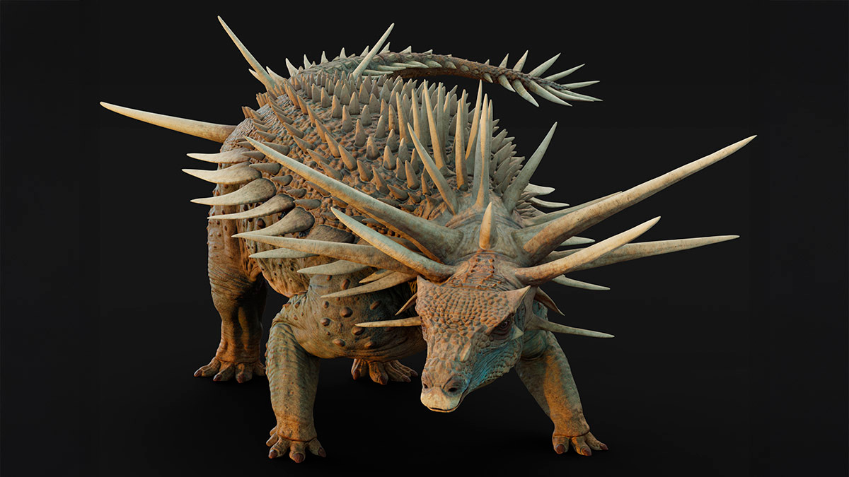 Representación en 3D del Spicomellus Afer - PHOTO/MUSEO NACIONAL DE HISTORIA DE LONDRES/Matt Dempsey