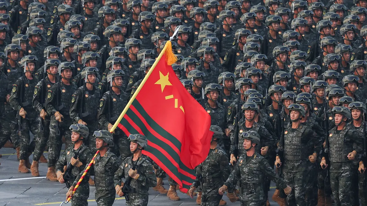 En el desfile participaron más de 10.000 militares chinos, la mayor parte encuadrados en grandes formaciones de entidad Batallón, pero no hubo participación de unidades de terceros países, como en otras ocasione - PHOTO/Kremlin